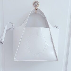 Stella McCartney White Geometric Tote